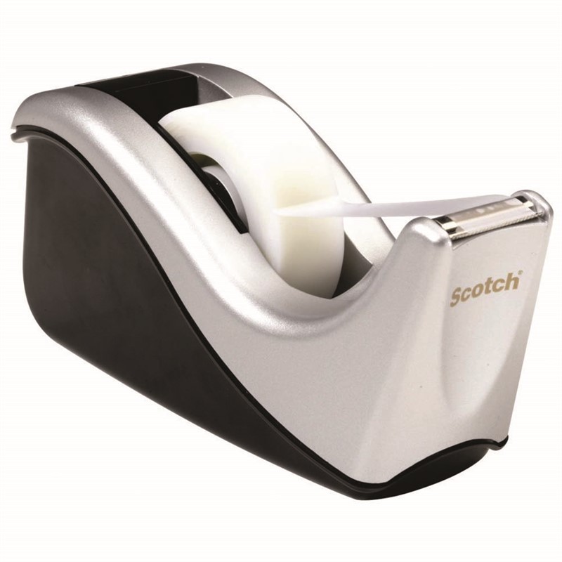 SCOTCH C60ST DESKTOP TAPE DISPENSER SILVERTECH SILVERBLACK