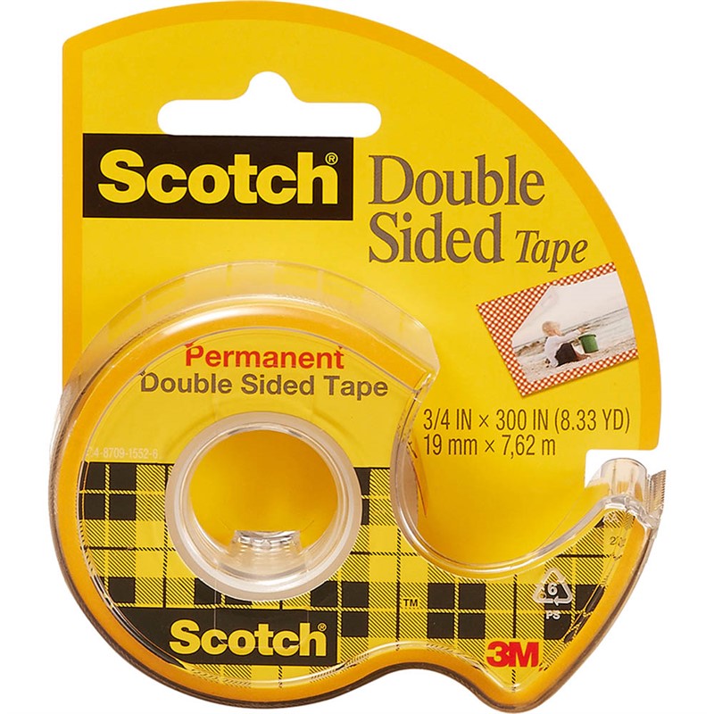 SCOTCH 237 DOUBLE SIDED TAPE ON DISPENSER 19MM X 76M