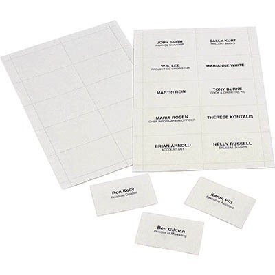 REXEL ID CONVENTION BADGE INSERT CARDS WHITE PACK 250