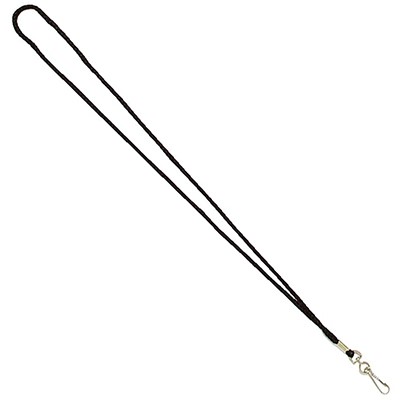 REXEL ID LADYARD CORD STYLE SWIVEL CLIP BLACK PACK 10