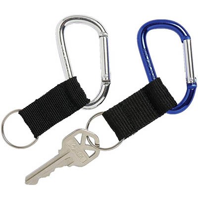 REXEL ID CARABINER KEY RINGS BLUESILVER PACK 2