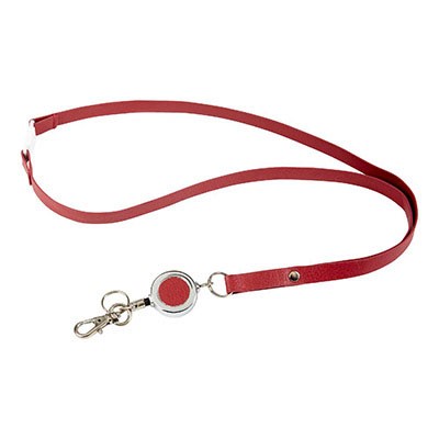 REXEL ID LANYARD WITH BADGE LEATHERETTE BURGUNDY