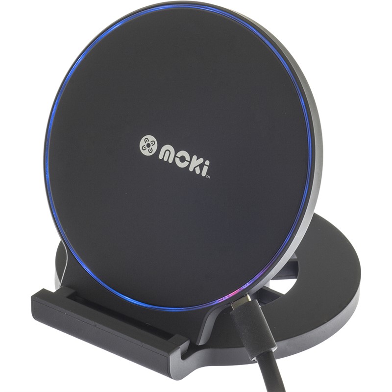 MOKI QI CHARGESTAND 10W WIRELESS CHARGER BLACK
