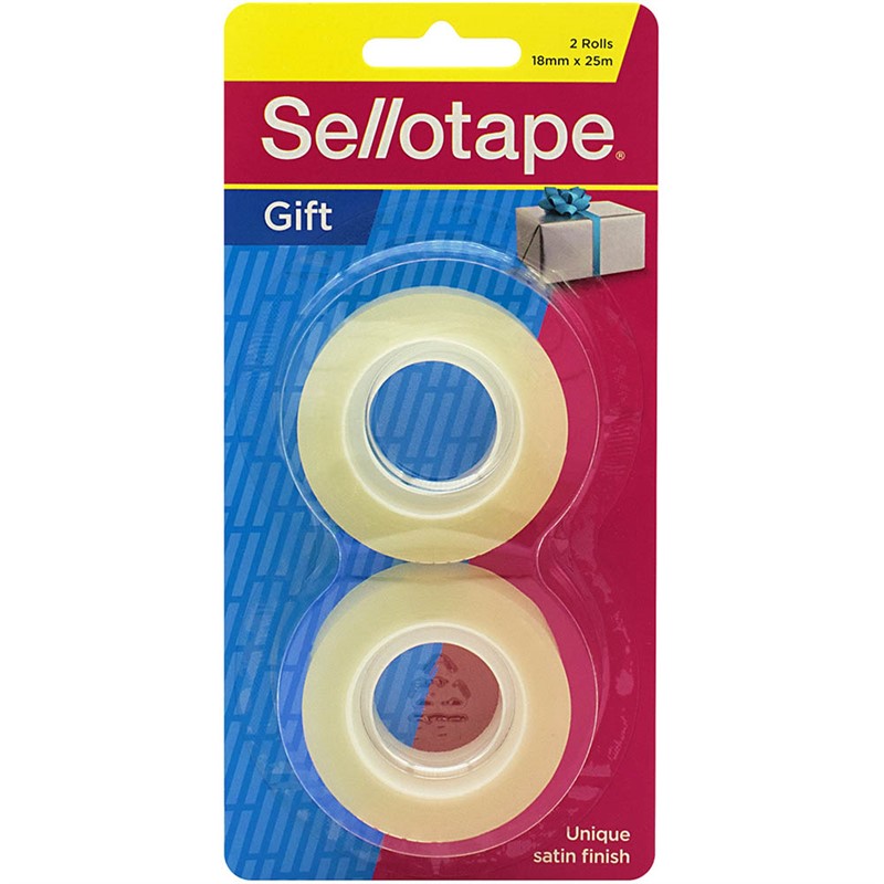 SELLOTAPE GIFT TAPE REFILL 18MM X 25M PACK 2