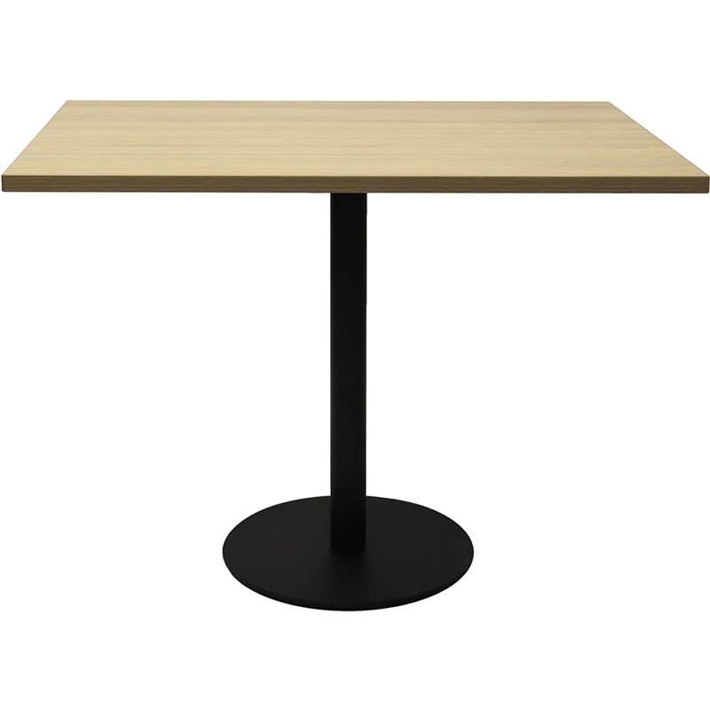 RAPIDLINE SQUARE MEETING TABLE DISC BASE 900MM NATURAL OAKBLACK