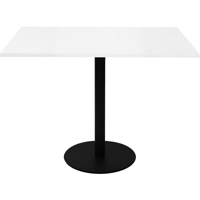RAPIDLINE SQUARE MEETING TABLE DISC BASE 900MM NATURAL WHITEBLACK