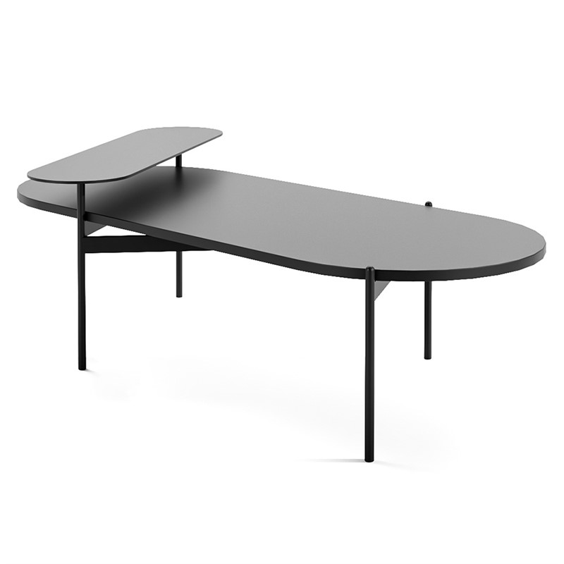 RAPIDLINE NIDO COFFEE TABLE OVAL 1200 X 681MM BLACK