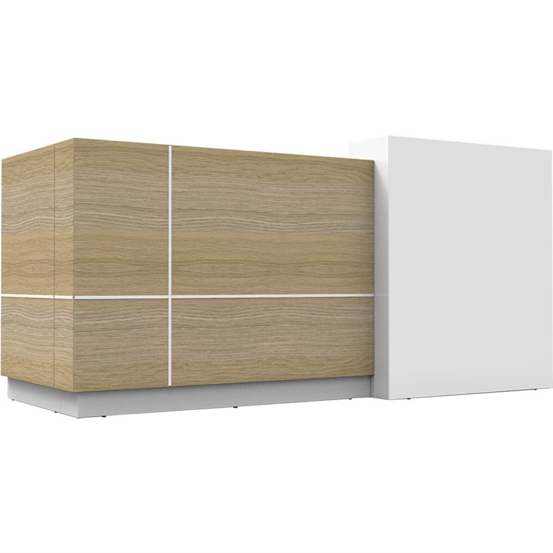 RAPIDLINE SEMPRE RECEPTION COUNTER NATURAL OAKWHITE