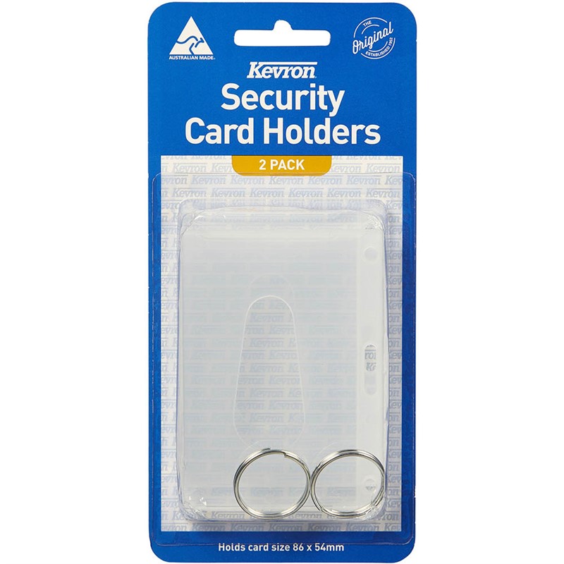 KEVRON SECURITY CARD HOLDER CLEAR PACK 2