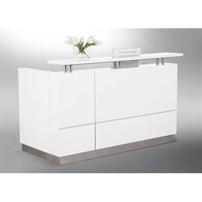 HUGO RECEPTION COUNTER 2200 X 950 X 1150MM WHITE