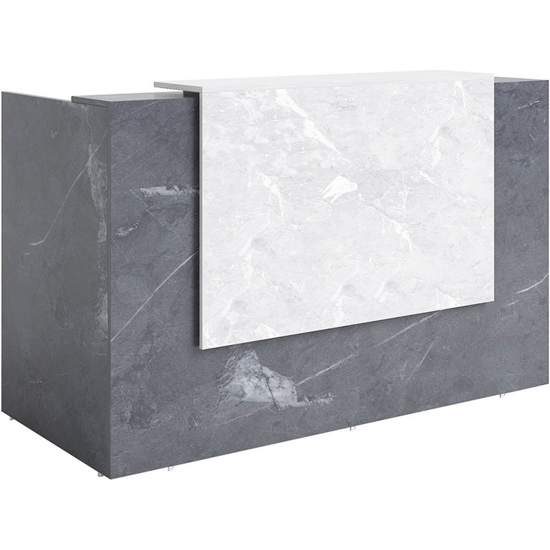 SORRENTO RECEPTION COUNTER DESK 1800 X 840 X 1150MM MARBLE CHARCOALMARBLE GREY