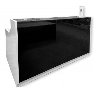 ROMA RECEPTION COUNTER 1800 X 840 X 1150MM WHITEBLACK
