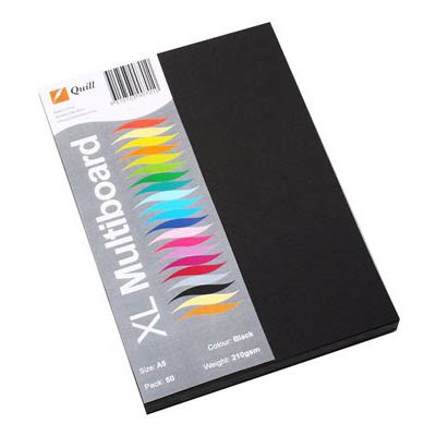 QUILL 90701 BOARD A5 210GSM BLACK PACK 50 7024816