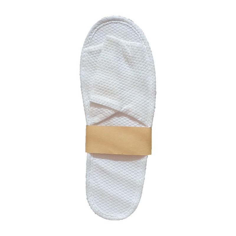 COMPASS OPEN TOE ECO SLIPPERS IN PAPER BAND WHITE