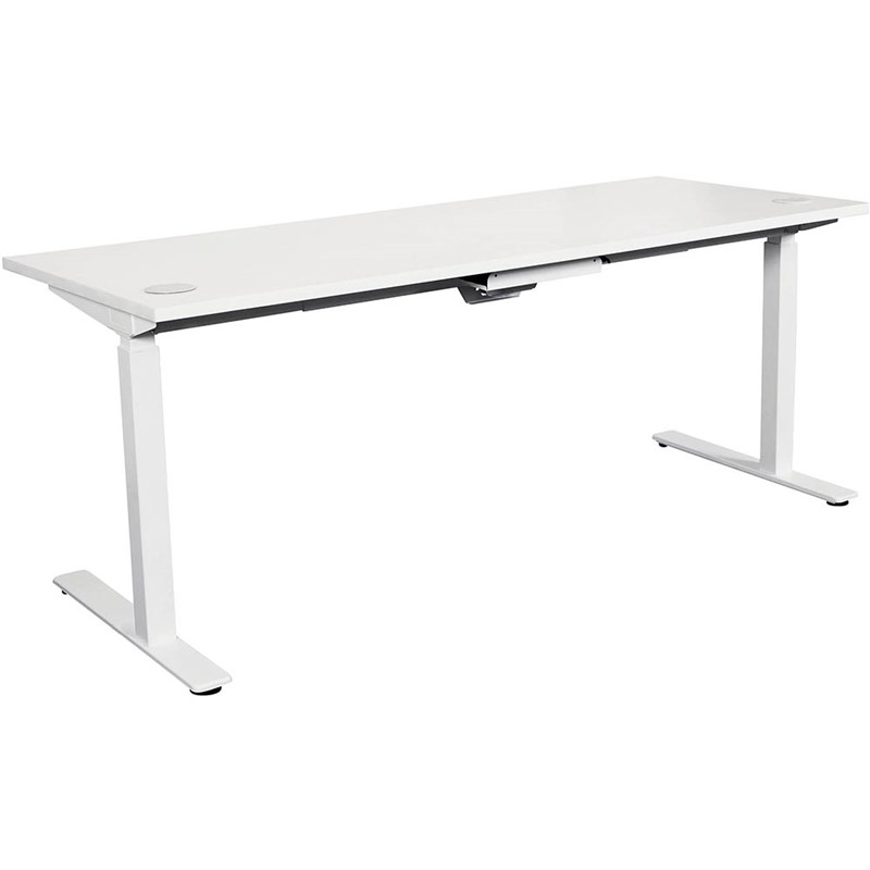 SUMMIT ELECTRIC SIT TO STAND STRAIGHT DESK 1500 X 750MM WHITEWHITE