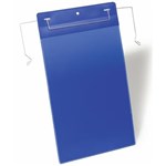 DURABLE LOGISTICS POCKETS WITH WIRE STRAPS A4 PORTRAIT BLUE PACK 50