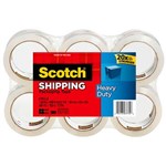 SCOTCH 3850 HEAVY DUTY SHIPPING PACKAGING TAPE 48MM X 50M CLEAR PACK 6
