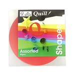 QUILL SHAPES MATTE CIRCLES DIAMETER 80GSM 120MM ASSORTED PACK 500