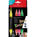 BLACK EDITION SHAKE AND PAINT MARKERS NEON ASSORTED PACK 4
