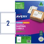 AVERY PREMIUM SHIPPING LABELS WITH AVERYECO 2UP WHITE 100 SHEETS
