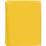 MARBIG DISPLAY BOOK REFILLABLE INSERT COVER 20 POCKET A4 YELLOW