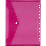 MARBIG BINDER POCKET BUTTON CLOSURE A4 PINK