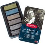 DERWENT XL GRAPHITE BLOCK ASSORTED TIN 6