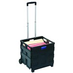 MARBIG COLLAPSIBLE STORAGE TROLLEY BLACK