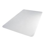 FLOORTEX CHAIRMAT CARPET POLYCARBONATE DEEP PILE RECTANGLE 900 X 1200MM CLEAR