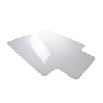 FLOORTEX CHAIRMAT KEYHOLE CARPET PVC STANDARD PILE 900 X 1210MM CLEAR