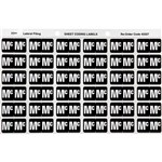 AVERY 43327 LATERAL FILE LABEL SIDE TAB COLOUR CODE MC 25 X 38MM BLACK PACK 180