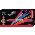 BIC INTENSITY PERMANENT MARKER BULLET FINE RED BOX 12
