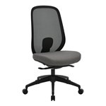BURO FORCE ERGONOMIC OFFICE CHAIR BLACK FRAME GREY SEAT BONUS CHAIRMAT INCLUDED