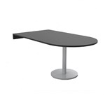 RAPIDLINE DEND TABLE TOP AND ESTILO BASE 1800 X 1000 X 745MM BLACKSTAINLESS STEEL