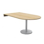 RAPIDLINE DEND TABLE TOP AND ESTILO BASE 1800 X 1000 X 745MM NATURAL OAKSTAINLESS STEEL