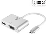 COMSOL USBC TO HDMI AND VGA ADAPTER SILVER