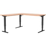 CONSET 50143 ELECTRIC HEIGHT ADJUSTABLE LSHAPED DESK 1800 X 800MM  1800 X 600MM BEECHBLACK