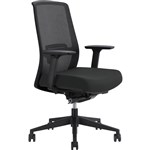 DAL JIRRA SIDE CONTROL SYNCHRO HIGH MESH BACK ARMS BLACK BACK SLATE SEAT
