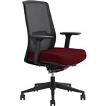 DAL JIRRA SIDE CONTROL SYNCHRO HIGH MESH BACK ARMS BLACK BACK SCARLET SEAT