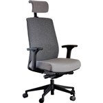 DAL JIRRA SIDE CONTROL SYNCHRO HIGH MESH BACK ARMS HEADREST GREY BACK AND SEAT