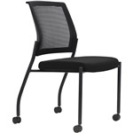 DAL URBIN 4 LEG MESH BACK CHAIR CASTORS NO ARMS GRAPHITE SEAT