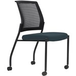 DAL URBIN 4 LEG MESH BACK CHAIR CASTORS NO ARMS CAPRI SEAT