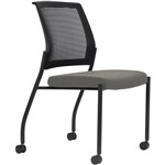 DAL URBIN 4 LEG MESH BACK CHAIR CASTORS NO ARMS FEATHER SEAT