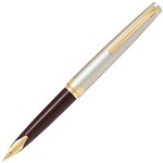 PILOT E95S FOUNTAIN PEN DEEP RED BARREL FINE NIB BLACK INK