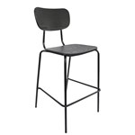 DURAFURN TIRAMISU BARSTOOL BLACK FRAME BLACK PLY