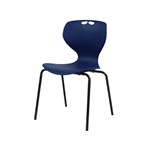 SYLEX ROSWELL CHAIR 4LEG 350MM BLUE SEAT BLACK FRAME