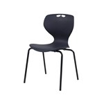 SYLEX ROSWELL CHAIR 4LEG 380MM CHARCOAL SEAT BLACK FRAME
