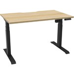RAPIDLINE BOOST LIGHT SINGLE SIDED WORKSTATION 1200MM NATURAL OAK TOP   BLACK FRAME
