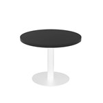 RAPIDLINE ESTILLO ROUND COFFEE TABLE 600 X 755MM BLACK TOP AND WHITE PC