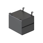 RAPIDLINE DELUXE INFINITY 2 DRAWER HANGING PEDESTAL BLACK MELAMINE FRONTS AND BLACK PC FRAME